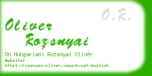 oliver rozsnyai business card